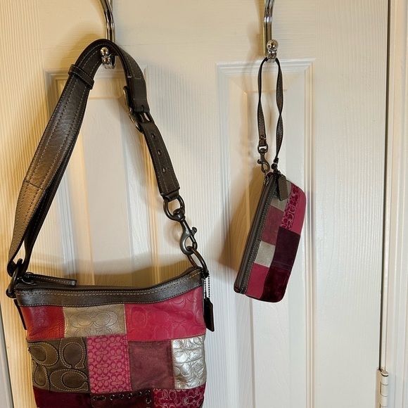 COACH Patchwork Crossbody Purse w/ Wristlet - Picture 2 of 7